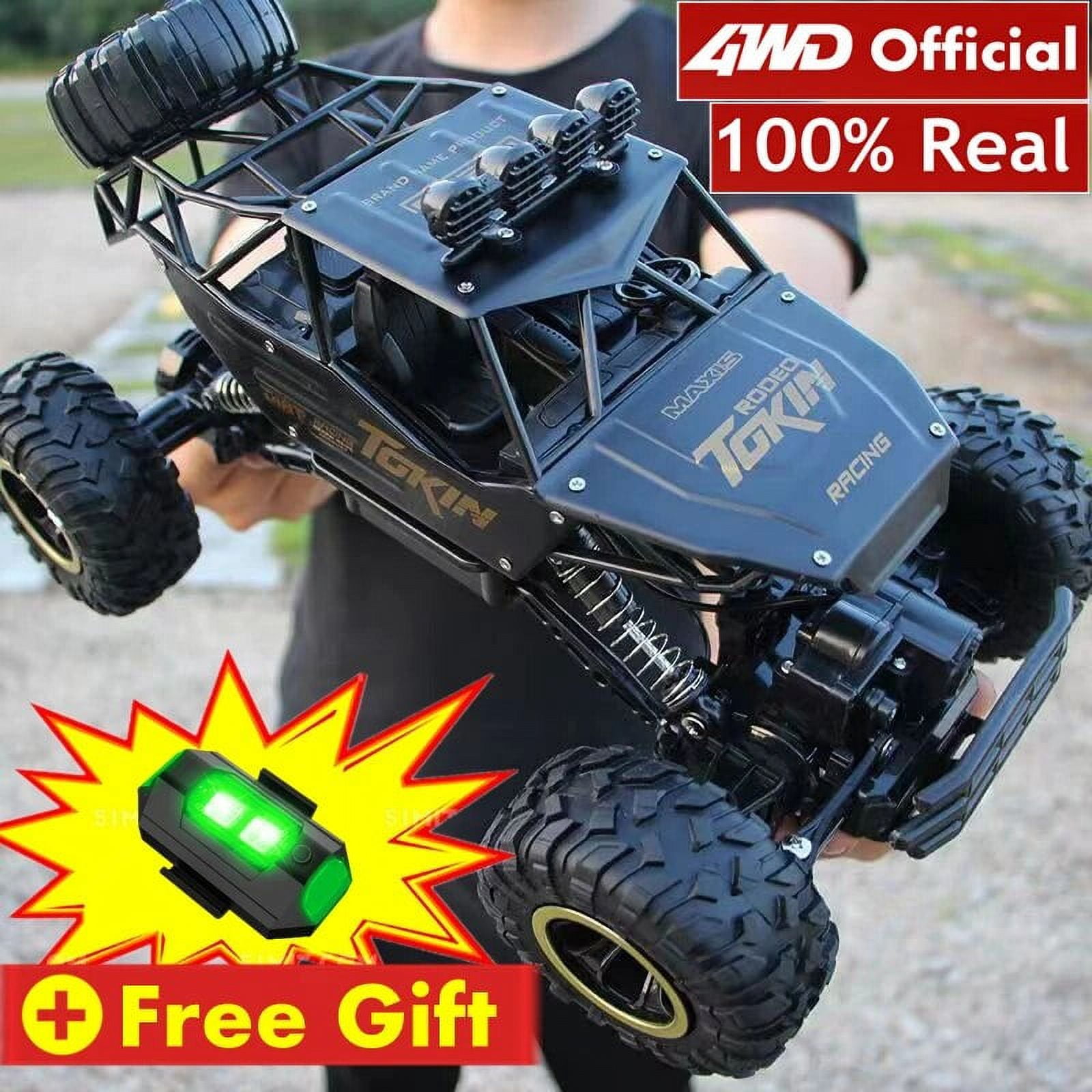 RC Car Off Road 4x4 Remote Control Cars Radio Buggy Truck Racing Drift with Led Lights Toys Gift for Boys Girls Children Kid 20CM Black 1B Walmart