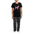 thumbnail image 4 of CafePress - Chihuahua Dog Pink Women's Dark Pajamas - Women's Short Sleeve Print T-Shirt and Pants Dark Cotton Pajama Set, 4 of 7