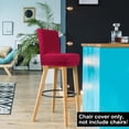 thumbnail image 2 of Unique Bargains Bar Stool Covers Counter Height Side Chair Slipcover Burgundy 1 Pc, 2 of 8