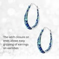 thumbnail image 6 of Blue Earrings for Women - Inside Out Hoops for Her - Crystal Statement Jewelry Anniversary Birthday Christmas Gifts for Her - Blue, 6 of 9