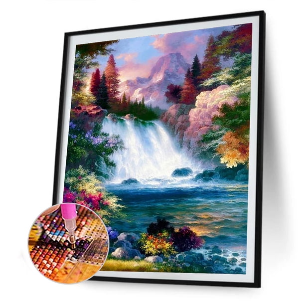 Cuadros Decorativos Kit de pintura de diamantes 5D paisaje cuadro de mosaico de diamantes cuadrados arte JShteea Nuevos Originales