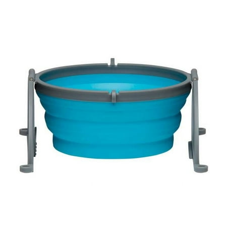 UPC: 0842982079861 | Loving Pets 842982079861 Bella Roma Travel Dog Bowl Blue – Medium