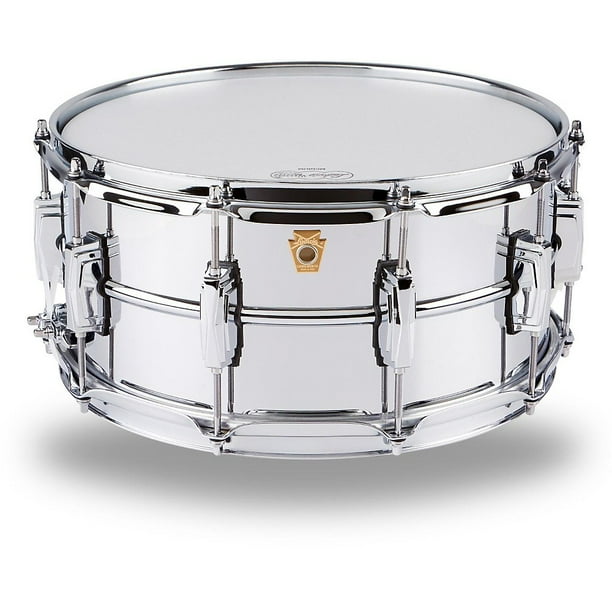Ludwig LM402 Smooth Chrome Plated Aluminum 6.5" x 14" Snare Drum w