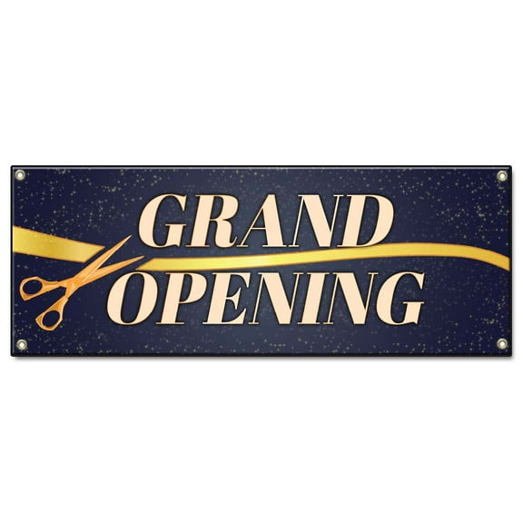 Grand Opening | 36" X 96" Banner | Heavy Duty 13oz. Outdoor Vinyl Single Sided With Grommets | Made in The USA