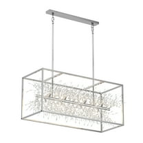 Aiwen 12-Light Crystal Branch Novelty Modern Cage Pendant Light for Kitchen Island Foyer Bedroom