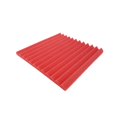 thumbnail image 3 of Bookishbunny 12 Pks Acoustic Foam Panels Wall Record Studio Soundproofing Damping Fire Resistant 12 x 12 x 1" Red, 3 of 7