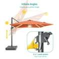 thumbnail image 5 of FLAME&SHADE 10×10FT LED Cantilever Patio Umbrella – Ultimate Outdoor Comfort with 360° Rotation and Infinite Canopy Angle Adjustment,Red, 5 of 8