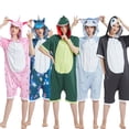 thumbnail image 2 of Venta al por mayor de poliéster lindo animal de dibujos animados mujeres Onesie pijamas ropa de dormir de verano ropa de casa disfraces de unicornio de rendimiento para adultos, 2 of 4