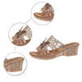 thumbnail image 5 of Ticikt Women's Jelly Sandals Slingback Bling Beach 80s 90s Retro Flat Shoes, 5 of 9