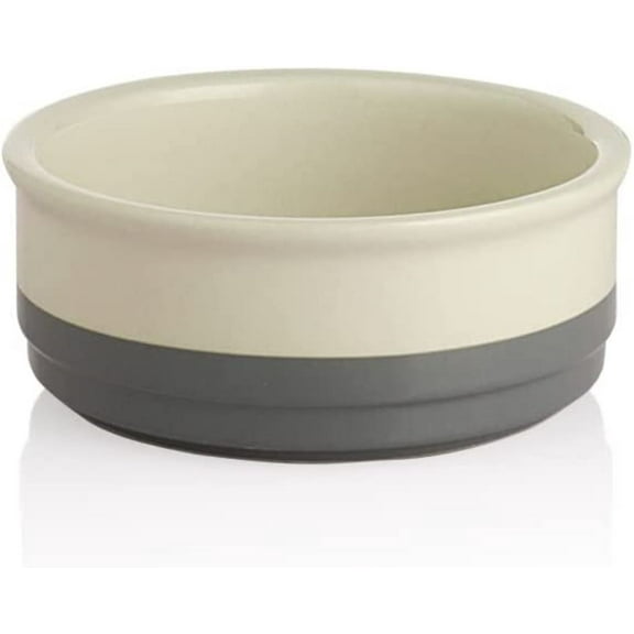 SWEEJAR Ceramic Dog Bowls, Dog Food Dish for Small Dogs and Cat, Heavy Duty Porcelain Pet Bowl for Food and Water,17 oz,Gray