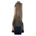 thumbnail image 4 of OSSTONE Dress Boots Chelsea Designer Boots for Men Zipper-up Leather Casual Heel Shoes JY002-Beige-Suede-11 Suede Beige, 4 of 6
