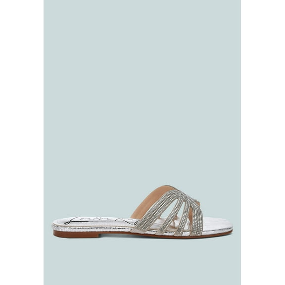 Dindy Rhinestone Cut Out Flats