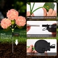thumbnail image 3 of Lyacmy 4 Pack Pink Hydrangea Solar Garden Lights Outdoor, Waterproof Solar Lights for Yard Pathway Patio Outdoor Decor, 3 of 9