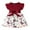 1#Red, variant on Tiijoy Infant Girls Flutter Sleeve Floral Dress Kids Casual A Line Dress, Sizes 9-12M