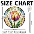 thumbnail image 2 of Tulip Stained Glass Suncatcher, Tulip Glass Suncatchers for Windows For Merry Christmas, 2 of 7