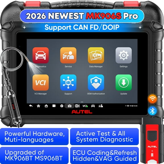 Autel MaxiCOM MK906SPro Automotive Diagnostic Tool OBD2 Two-way Scanner Tool For All Systems  Modernized MK906BT MS906BT