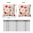 thumbnail image 2 of Fuzoiu Daisy and Ladybug Print Square Pillow Cover,Hidden Zipper Design,Luxury Square Pillow Case, Throw Pillow,Couch Cushion-22"x22", 2 of 7