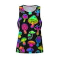 thumbnail image 4 of Gaeub Bright Mushrooms Men's Athletic Tank Top, Workout Sleeveless Shirts, Running Tank Tops for Gym, Running, Training - X-Large, 4 of 9