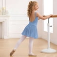 thumbnail image 5 of ITSAME Girls Ballet Dance Dress, Spaghetti Strap Leotards Ruffle Kids Fashion Ballet A-Line Dress Blue 12-13T, 5 of 7
