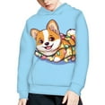 thumbnail image 3 of DISNIMO Cute Corgi Hoodies for Teen Girls Hoodie Sweatshirt for Teenage Boys 11-13 Pullover Hoodie Sweatshirts Kids Streetwear Hoodie with Front Pocket Children Holiday Clothes Fall Soft, 3 of 7