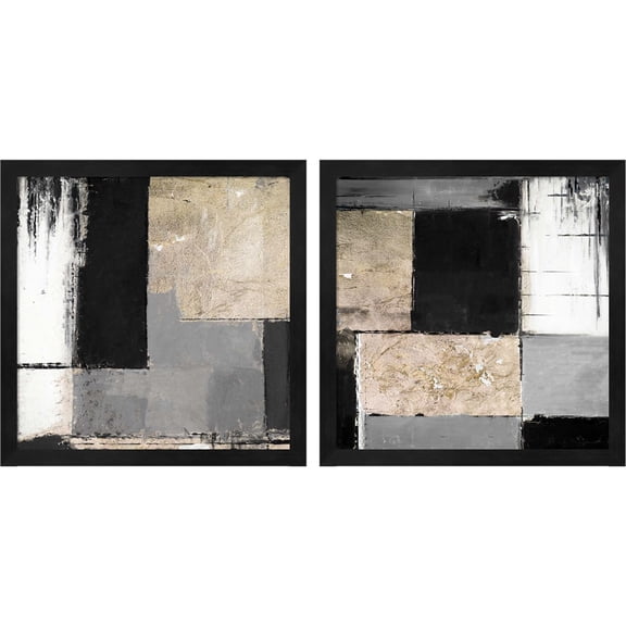 Great Art Now Underground by Patricia Pinto, 2 Piece Framed Art Set Each 13.25"W x 13.25"H