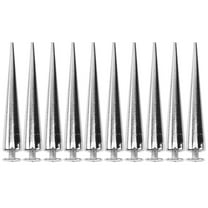 Beaupretty 10Pcs Silver Alloy Punk Cone Spikes Screwback Studs DIY Craft Accessories