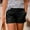 Black, variant on Mini Shorts for Women Summer Casual Rolled Hem Shorts with Pockets Trendy Versatile Slim Fit Hot Pants