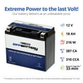thumbnail image 2 of Zipp Battery YTX20H-BS (20H-BS 12 Volt,18 Ah, 310 CCA) Motorcycle Battery for Harley-davidson 1000 Xlx-61, Xr1000 Year (83-85), 2 of 6