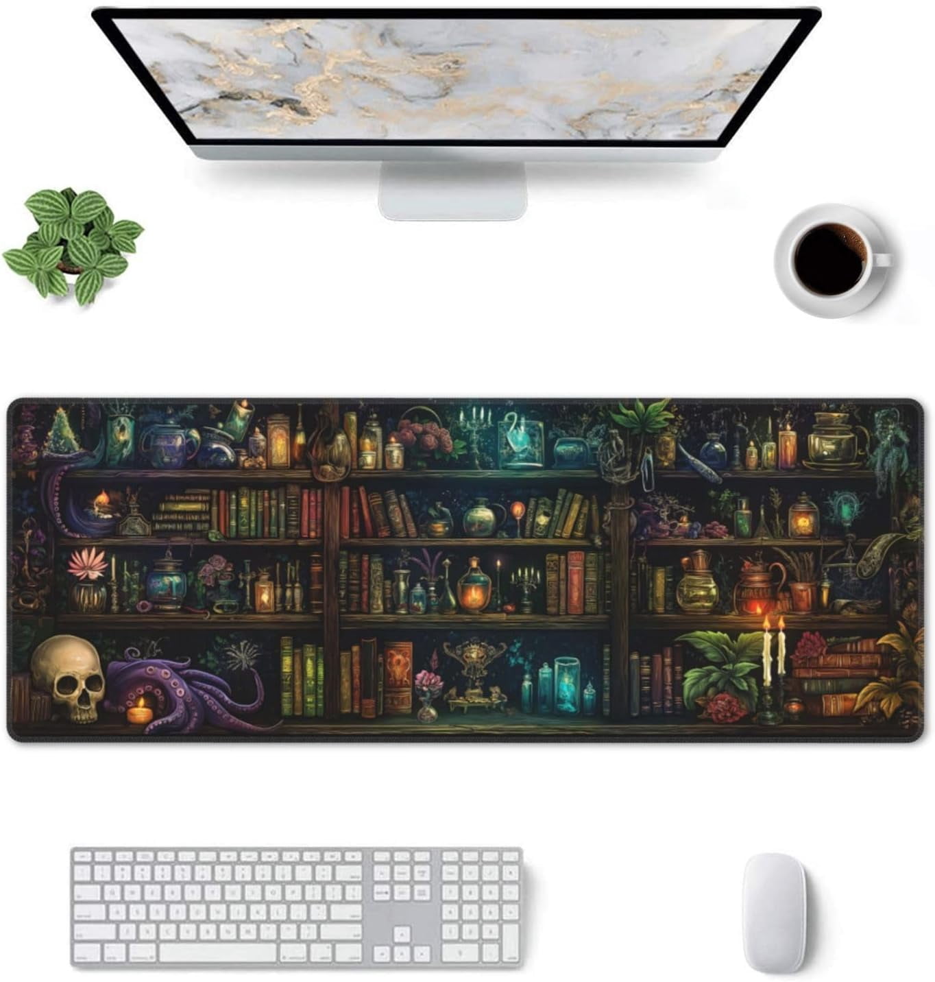 Extended Gaming Mouse Pad XXL Large Keyboard Mat Long Mousepad Desk Decor Writing Pad Non Slip Rubber Base Stitched Edges Work Game Office Home 35 1-164224