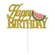 thumbnail image 1 of adorno de pastel,Decoración de sandía Cake Topper Glitter,Decoración de fiesta de cumpleaños con decoración de cupcakes de sandía,Decoraciones para fiestas infantiles con 2 piezas, 1 of 6