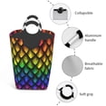 thumbnail image 4 of Lsque Dragon Scales Laundry Basket, Laundry Hamper, Dirty Clothes Hamper for Laundry, Collapsible, Waterproof Laundry Baskets with Aluminum Handles for Laundry, Dorm, Family, 4 of 6