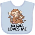 thumbnail image 3 of Inktastic My Lola Loves Me Boys or Girls Baby Bib, 3 of 4