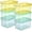 Cute Color, variant on 6 Pack Colorful Plastic Storage Bins with Lids 4 Quart Small Storage Latch Box Stackable and Nestable Clear Organizer Bins with Latching Handle and Buckle for Organizing (Teal)