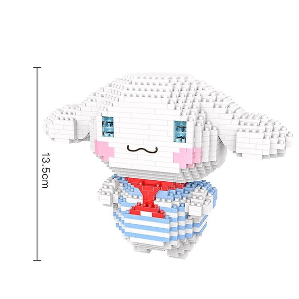 Hello Kitty pequeño bloque de construcción Melody Cinnamoroll Pom Purin ensamblado modelo ladrillo juguete niña lindo niños regalos educativos