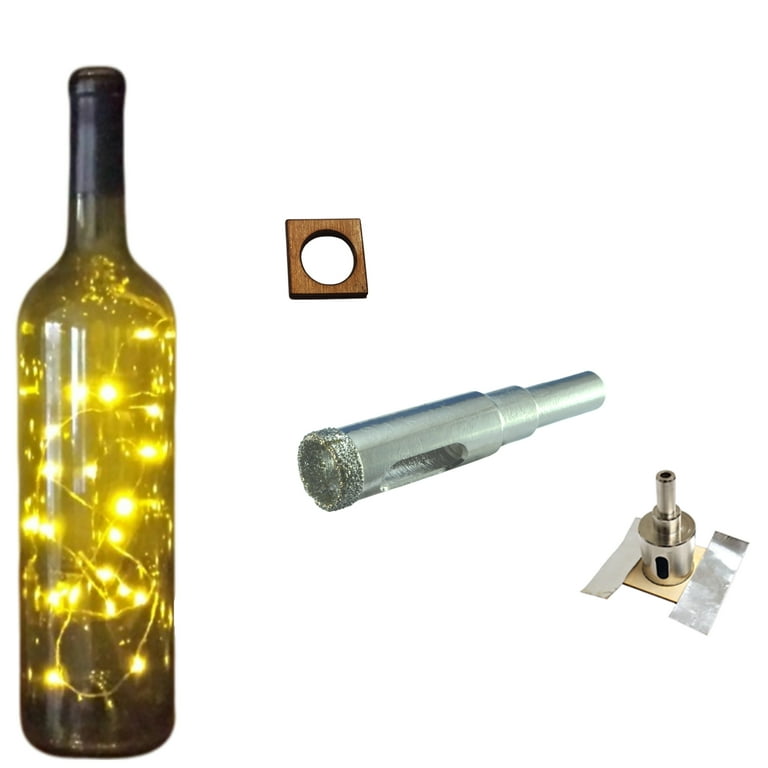 How to drill a hole in a glass bottle with a sale regular drill bit