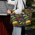 thumbnail image 6 of Large Beach Bags Water-resistant Sandproof - Cute Hamburger Beef Vegetables Cute Beach Tote Bags for Women with Zipper, 6 of 6