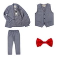 thumbnail image 3 of Trajes de fiesta de boda para bebés, chaqueta, chaleco, pantalones, trajes formales para niños, vestido de bautismo, conjunto de ropa para ceremonia adolescente, 3 of 5