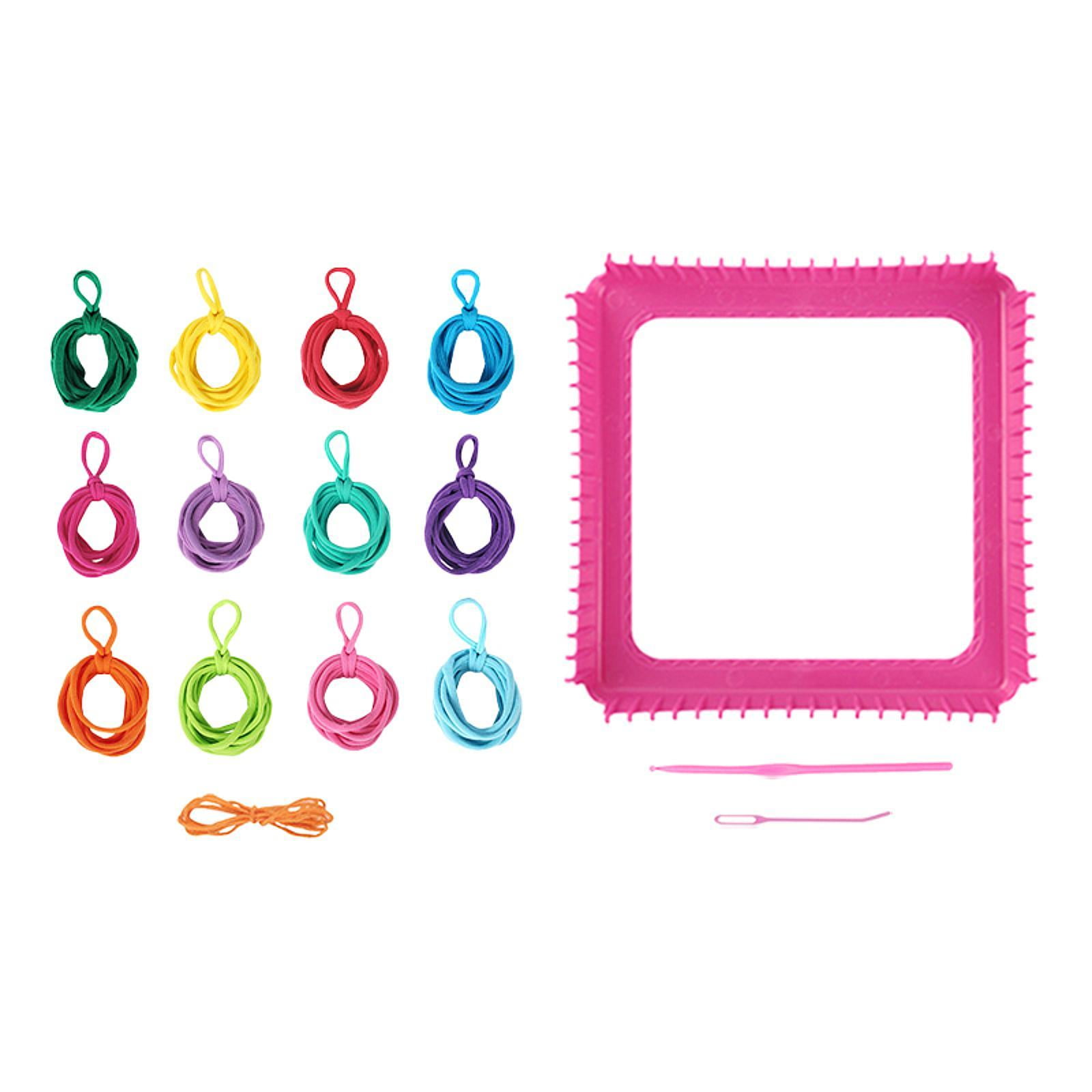 FVDPWYE Weaving Loom Kit Looming Knitting Tool Toy DIY Craft Making Pot Holder Loops for Style B