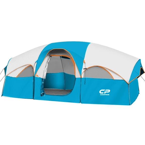 CAMPROS 8 Person Camping Tent Outdoor Weather Resistant Family Tent Divided Curtain for Separated Room