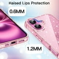 thumbnail image 4 of JETech Glitter Case for iPhone 16 6.1-Inch, Bling Sparkle Shockproof Phone Bumper Cover, Cute Sparkly for Women and Girls (Pink), 4 of 7