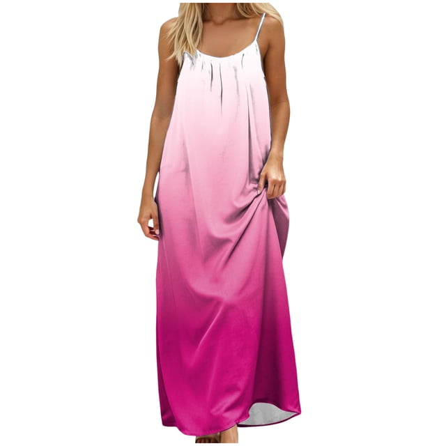GHIIYER Robes Maxi pour Dames Femmes Robe Aguichant Dos Nu Imprimée Coupe Ample Sans Manches Longue Légère Confortable à Porter