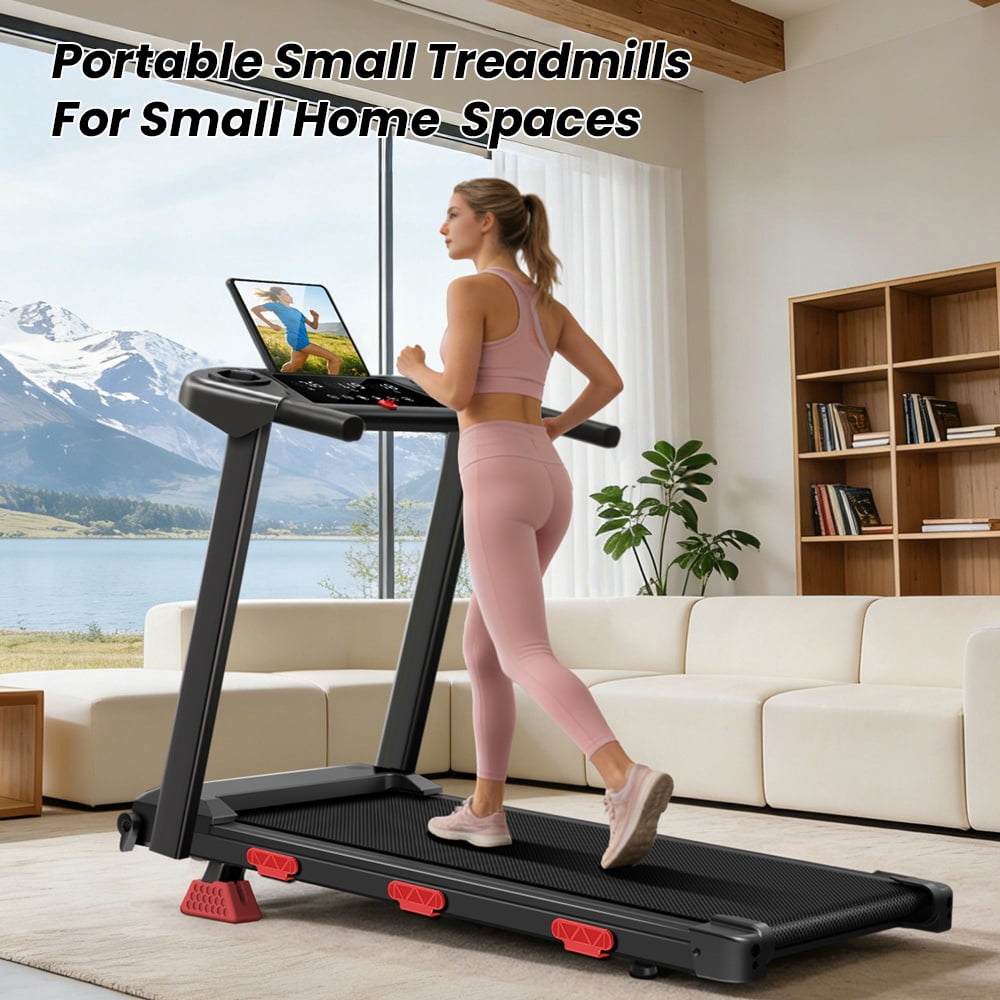 Walking Pad Treadmill with Incline for Home, 7.4 mph Electric Treadmil, 3.0 HP Motor, Portbale Under the Desk Treadmills with LED Display