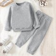 thumbnail image 2 of NOLDARES Toddler Baby Girl Clothes Cute Print Infant Long Sleeve Sweathsirt Fall Winter Outfits Kids Pullover Pants Set(Grey,9-10 Y), 2 of 8