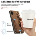 thumbnail image 3 of Wallet Case Compatible with Samsung Galaxy A04e with Card Holder, 360° Rotation Finger Ring Stand PU Leather Cover Drop Protection with Magnetic Snap Case Cover for Galaxy A04e - Brown, 3 of 8
