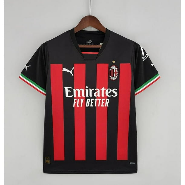 22 23 ac milan Camiseta De Fútbol En Casa Rojo Negro Hombre s-xxl Gao Jiahui unisex