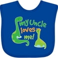 thumbnail image 3 of Inktastic My Uncle Loves Me Boys Baby Bib, 3 of 4