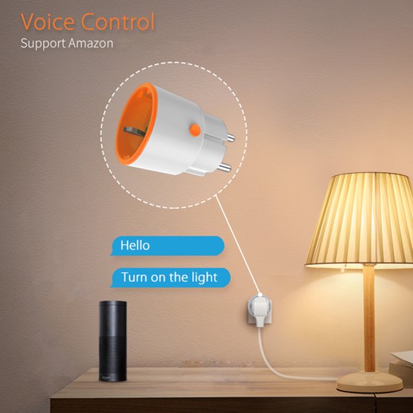 Tuya Smart Plug Mini Electrical Power Outlet Voice Wireless Voice Control Control Lights On/Off Switch Home Travel Assistant Accessories EU Plug