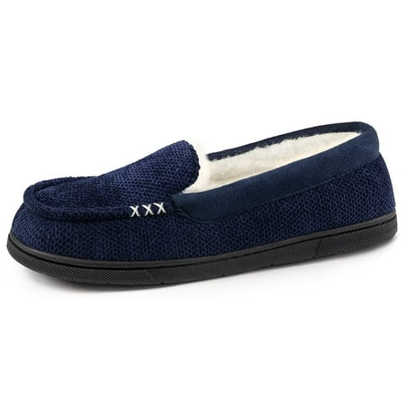 

RockDove Women s Chenille Faux Fur Lined Moc Slipper