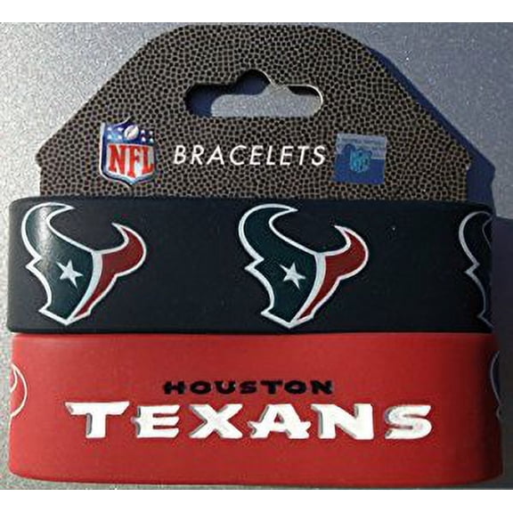 Aminco International NFL-BC-207-32 Silicone Rubber Bracelet - Houston