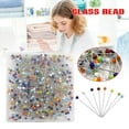 thumbnail image 2 of CNKOO 500pcs 4mm Colored Sewing Pin Glass Head Bead Needle Fixed Manual Accessories Tailoring Stitching Pearly-Lustre Rust Proof High Hardness Wear Resistance 500pcs Lightweight Easy to U, 2 of 8